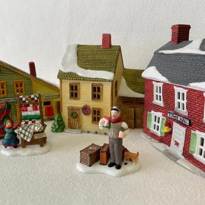 Department 56 Town Buildings Boot Shoo Fabric Shop & Post Office Town Hall A