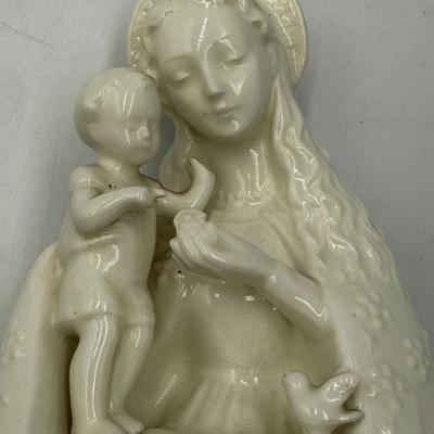 Goebel 1950s Flower Madonna White Porcelain Figurine M I Hummel 