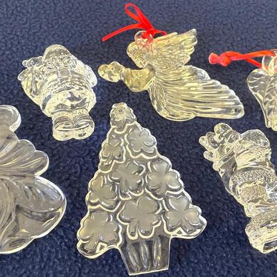 Crystal Holiday Ornaments, Mikasa Waterford Galway 6pcs