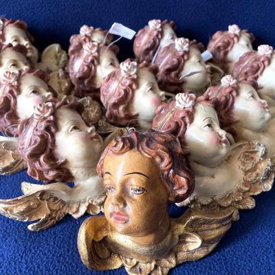 Italian Angel Bust Ornaments 14pcs