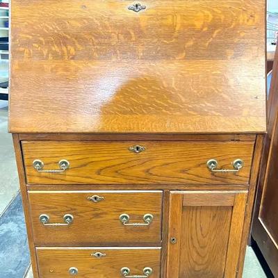 Vintage Drop Front Secretary Desk