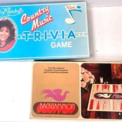 "Louise Mandrell's Trivia" and "Backgammon"