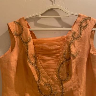 Apricot Color Vintage Evening Dress
