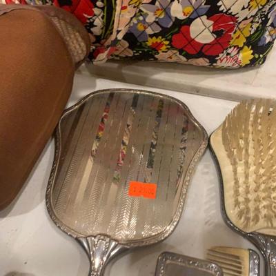 Antique Silverplated Vanity Set