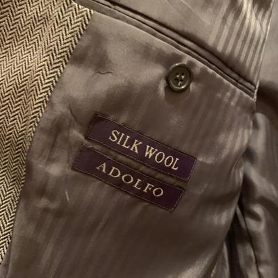 Adolfo Mens' Silk Wool Suit