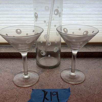 Martini Mixing Glass Set
