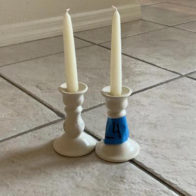 Two Candlelight Sticks In White