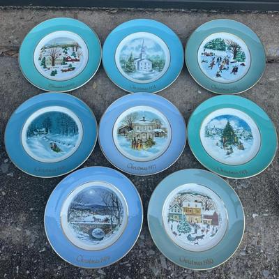 Avon Christmas Plates 1973-1980