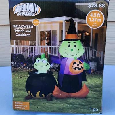 Witch And Cauldron Inflatable 