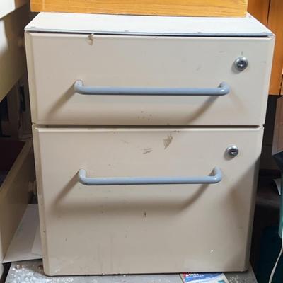 Metal Two Drawer File Cabinet