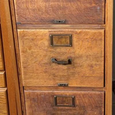 Vintage Wooden File Cabinet