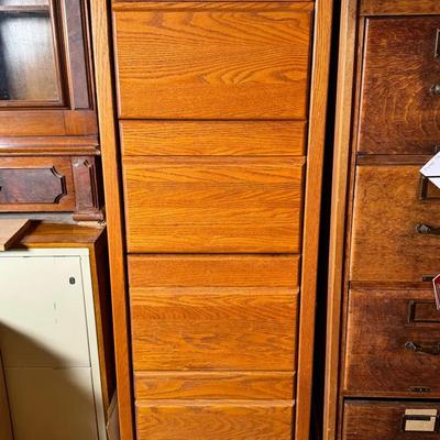 Pair Of Wooden File Cabinets