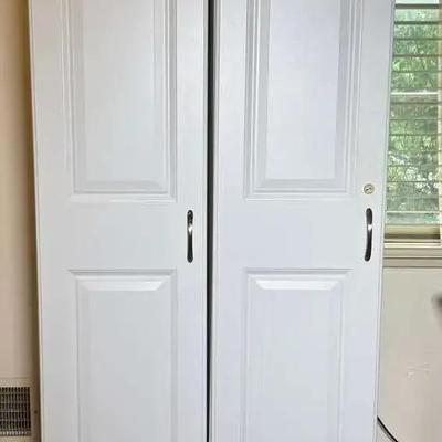 Two White Lockers