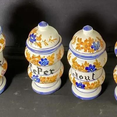 Vintage Ceramic Spice Jars 