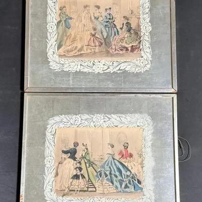 Vintage Plate Prints - Victorian French Fashion