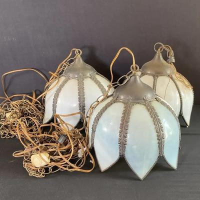Vintage Tulip / Lotus Flower Ceiling Light Fixture 