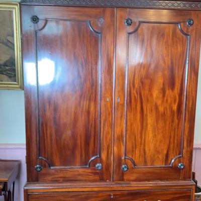 Tall Wardrobe With Fretwork