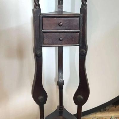 Vintage Pedestal Table with Secret Drawer