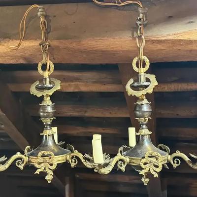 Pair Of Vintage Chandeliers