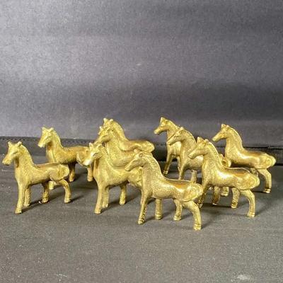 Miniature Brass Horses 