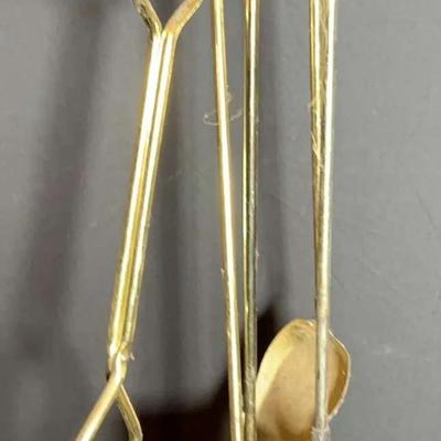 Brass Fireplace Tools Set 2