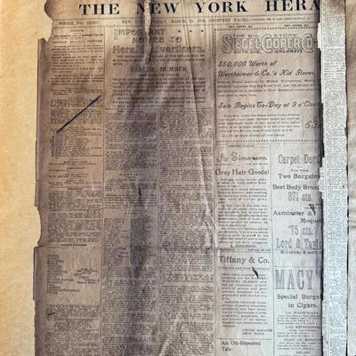 1898 The New York Herald Newspaper
