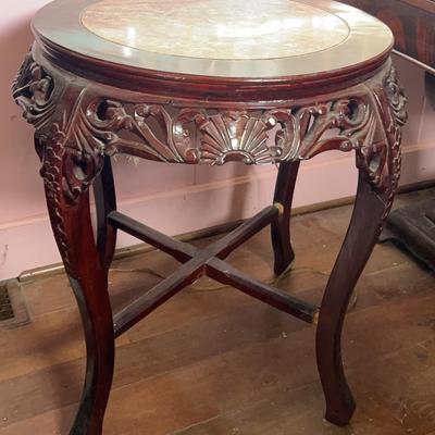 Round Marble Top Side Table