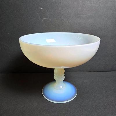 Sevres Opaline Compote/Footed Bowl - 6.5”h