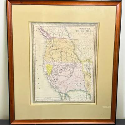 1849 Atlas Map Of Oregon, Upper California & New Mexico By Augustus Mitchell