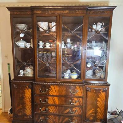 Kittinger Breakfront China Cabinet - 73x17x87”