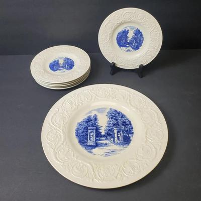 Wedgwood Of Etruria VMI Limit Gates Plates - 1939 First Edition 11” Plate & 6.5” Plates