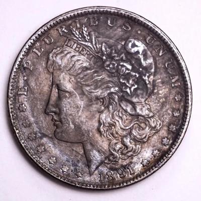 1891 90% Silver Morgan Dollar Coin