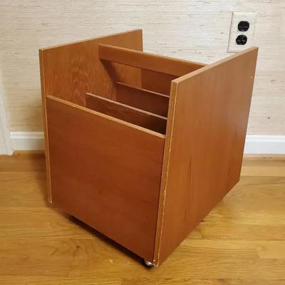 MCM Rolf Hesland For Brusko, Norway Teak Finish Record Holder - 13.5x16x17"