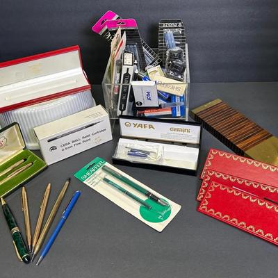 Fine Pens, Desk Set, Ink & Refills, Cartier Box