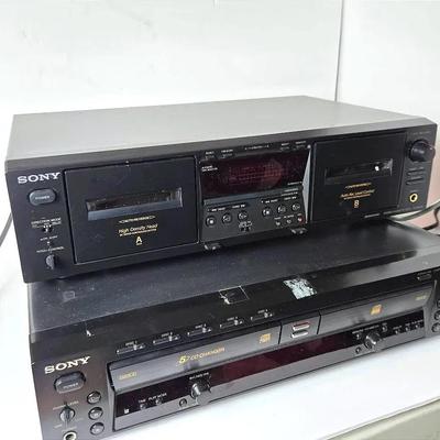Sony Dual Cassette Deck Model TC-WE475 & 5 Disc CD Recorder RCD-W500C