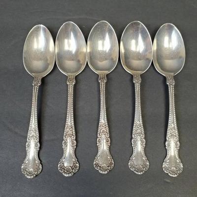 Antique Gorham Sterling Silver Cambridge Teaspoons (5)