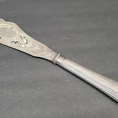 Antique Sterling Silver Fish Serving Knife – 12" Long