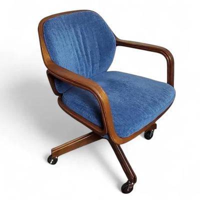  Don Petitt For Knoll Vintage Bentwood Rolling Desk Chair, 24x24x33.5"