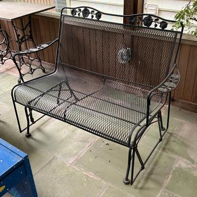 Wrought Iron Patio Glider - 47x28x36”