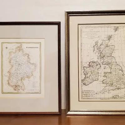 Antique Maps: Bedfordshire From Lewis’ Topographical Dictionary & British Isles By Bonne
