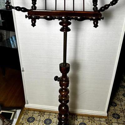 Vintage Music Stand With Candle Holder Arms