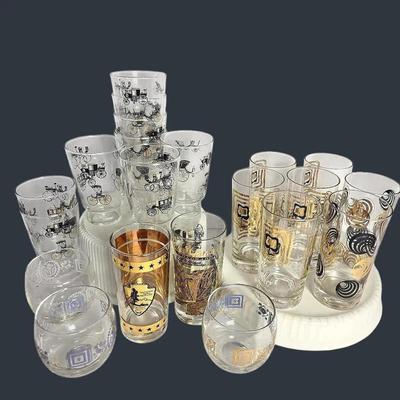 Mid Century Barware - Black Gold MCM Glassware & More 