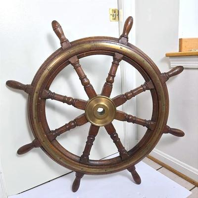 Old Ship’s Wheel - 35” Diameter 