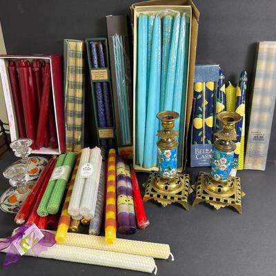 Vintage & Newer Unused Candles & Candleholders