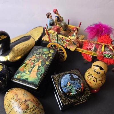 Handcrafted International Folk Art: Painted Boxes, Matryoshka, Sicilian Carretto