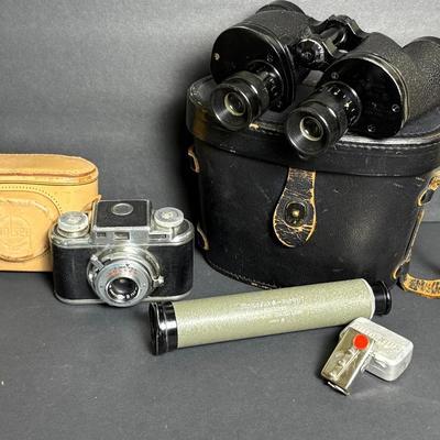Vintage US Navy Buships Binoculars MK XXXIII, Bolsey Model B Special Camera, More