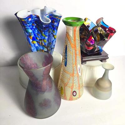 Art Glass Vases 5.5-11”