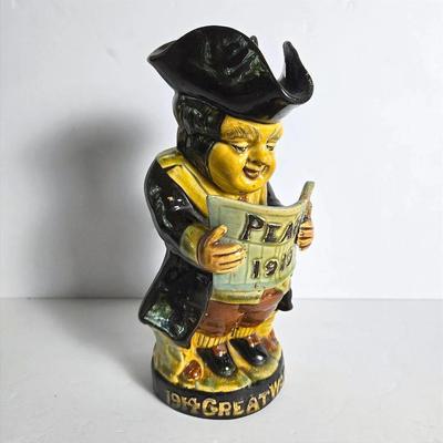 Ault Pottery Peace 1919 Toby Jug - 9.5” 