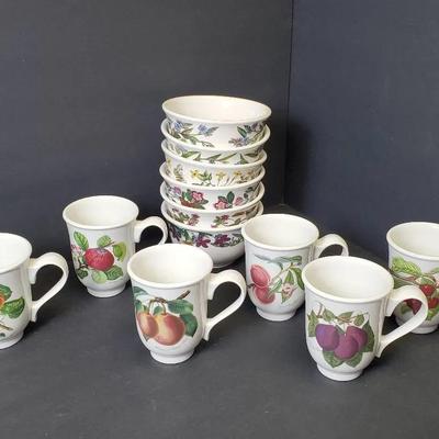 Portmeirion Botanic Garden Mugs And Bowls - 6 Each