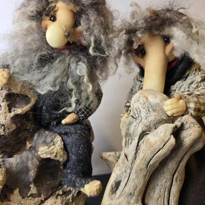 Hand Crafted Norwegian Trolling Stocking Dolls - 11" & 12"
